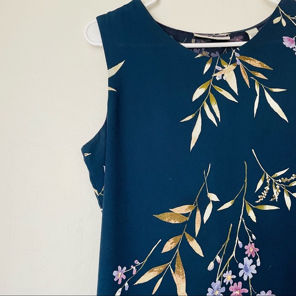 ✨SOLD✨Amanda Smith Semi-Sheer Floral Dress Size Medium - Picture 4 of 9